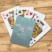 Concrete mixer blue-gray poker cards