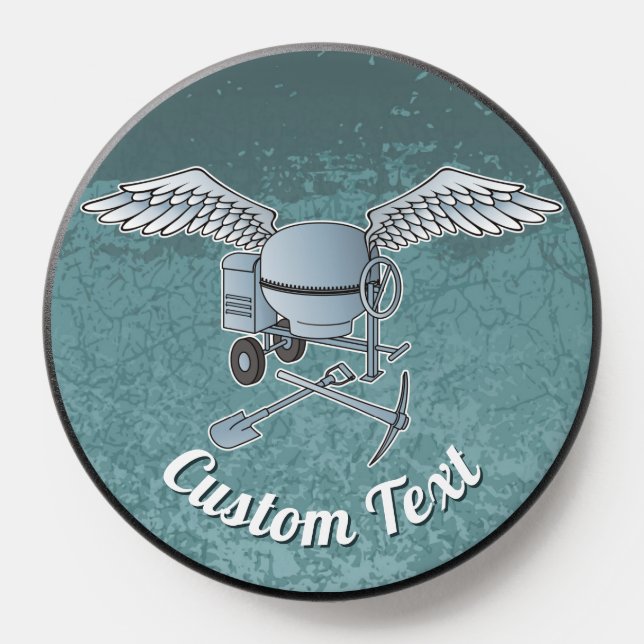 Concrete Mixer Blue-Gray PopSocket (Popsocket)