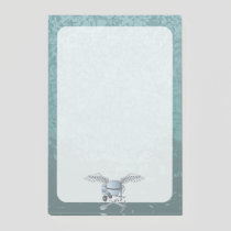 Concrete mixer blue-gray post-it notes