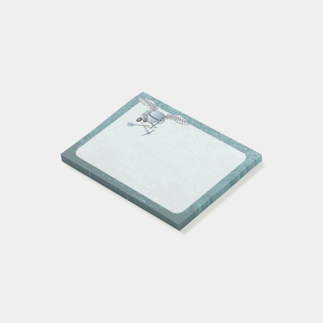 Concrete mixer blue-gray post-it notes (Angled)