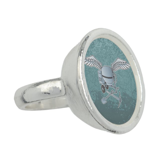 Concrete mixer blue-gray ring (Side)