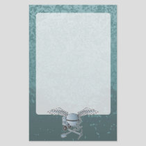 Concrete mixer blue-gray stationery