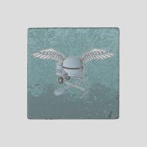 Concrete mixer blue-gray stone magnet