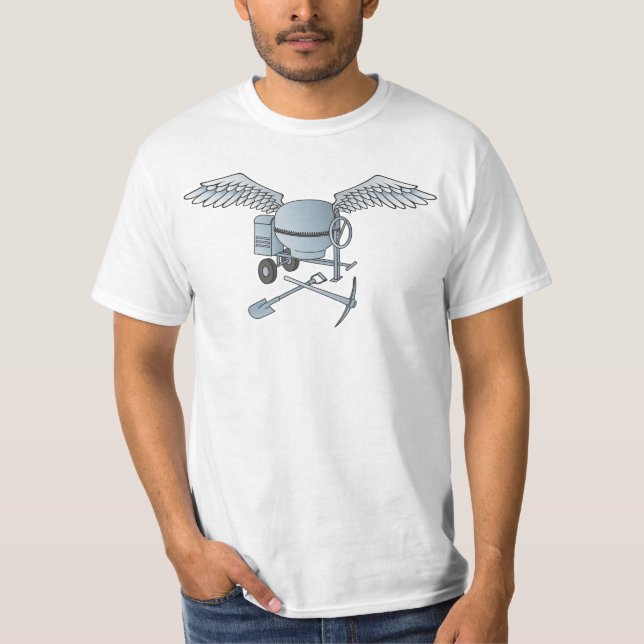 Concrete mixer blue-gray T-Shirt (Front)