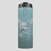 Concrete mixer blue-gray thermal tumbler