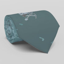Concrete mixer blue-gray tie