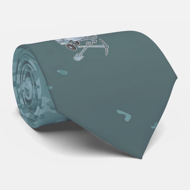 Concrete mixer blue-gray tie (Rolled)