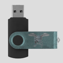 Concrete mixer blue-gray USB flash drive