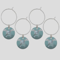 Concrete mixer blue-gray wine charm