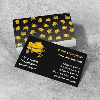 Concrete Mixer Business Card by shortmyths at Zazzle