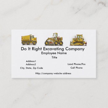 Concrete Mixer Construction Business Cards by justconstruction at Zazzle