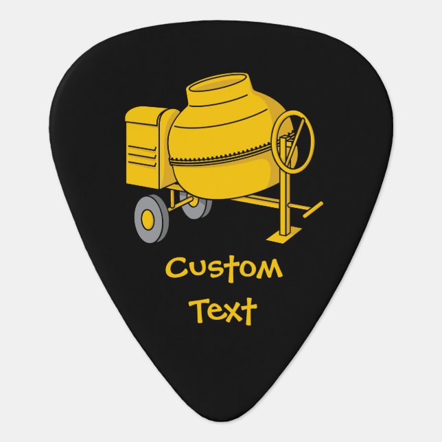 Concrete Mixer Guitar Pick (Front)