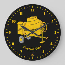 Concrete Mixer Large Clock