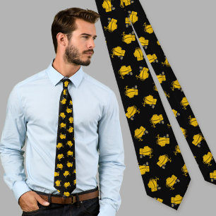 Concrete Mixer Pattern Neck Tie