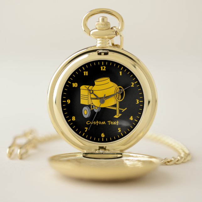 Concrete Mixer Pocket Watch (Inside)