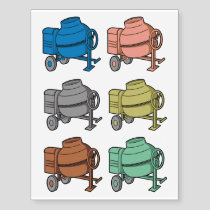 Concrete Mixer Temporary Tattoos