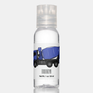 Concrete mixing transport truck cartoon hand sanitizer
