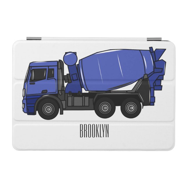Concrete mixing transport truck cartoon iPad mini cover (Horizontal)