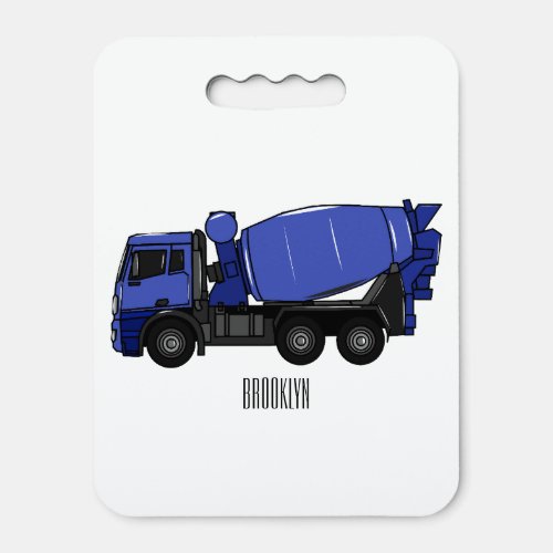 Concrete mixing transport truck cartoon seat cushion