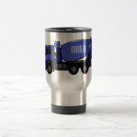 Concrete mixing transport truck cartoon travel mug