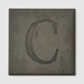 Concrete Monogram Letter C Magnet | Zazzle