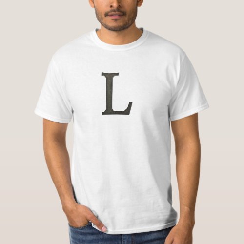 Concrete Monogram Letter L T_Shirt