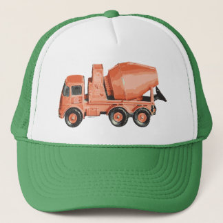 Concrete Orange Cement Toy Truck Trucker Hat