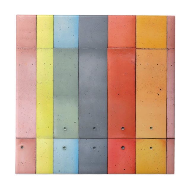 Concrete Pattern Colors Ceramic Tile (Front)