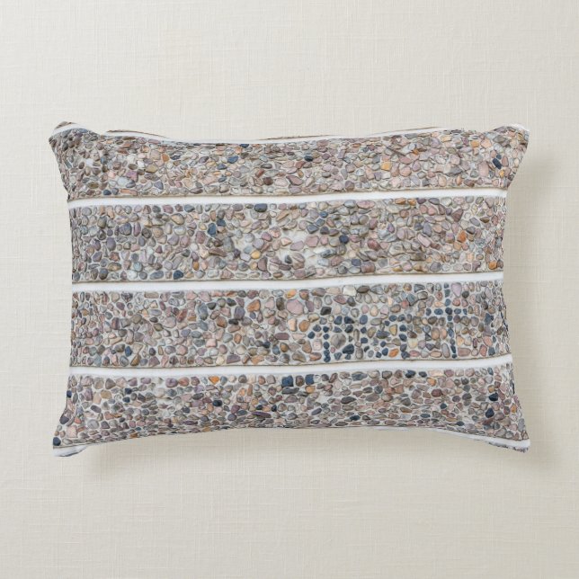Concrete pebbles wall accent pillow (Front)