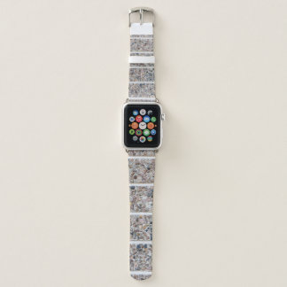 Concrete pebbles wall apple watch band