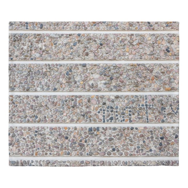 Concrete pebbles wall duvet cover (Front)