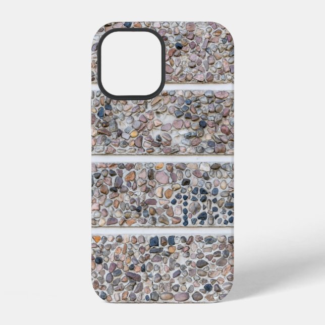 Concrete pebbles wall iphone case (Back)