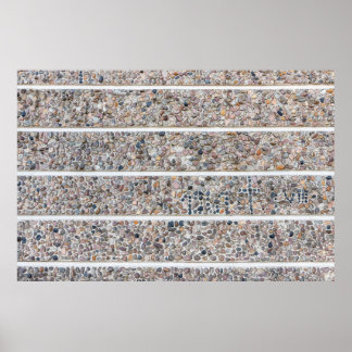 Concrete pebbles wall poster