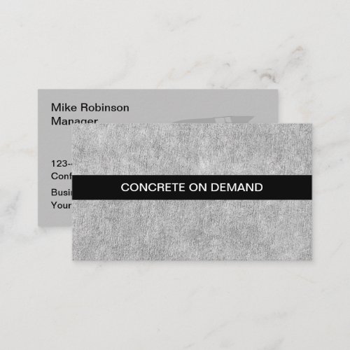Concrete Pouring And Mixing Business Cards