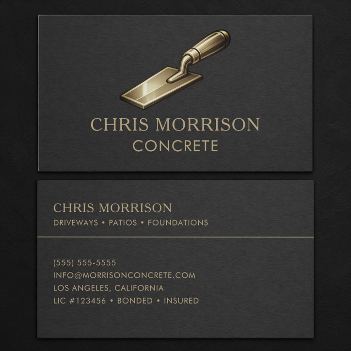 Concrete Professional Business Card