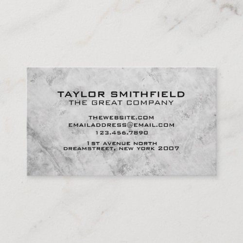 Concrete Professional Industrial Modern Business Card