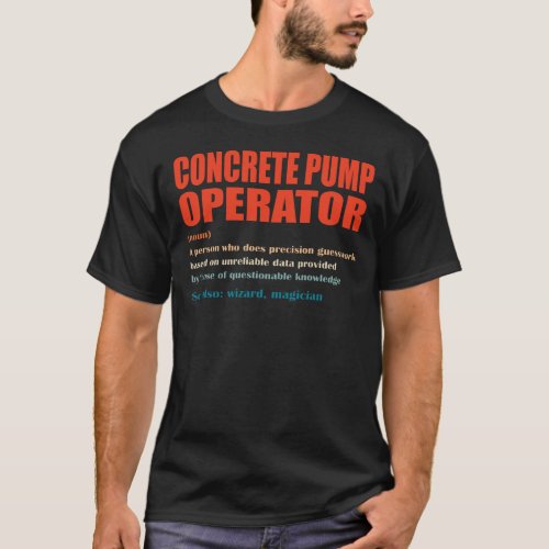 Concrete Pump Operator Definition Vintage T_Shirt