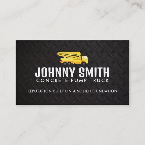 Concrete Pump Truck Business Cards