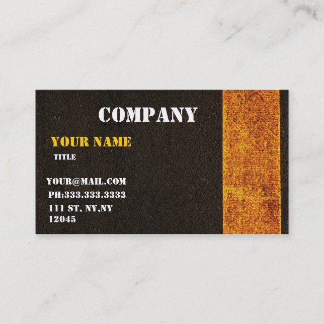 concrete road  Business Cards (Front)