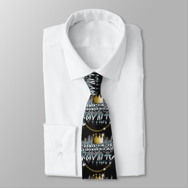 Concrete Royalty - Urban Streetwear Design Neck Tie (Tied)