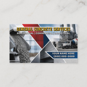 Concrete Service Business Cards