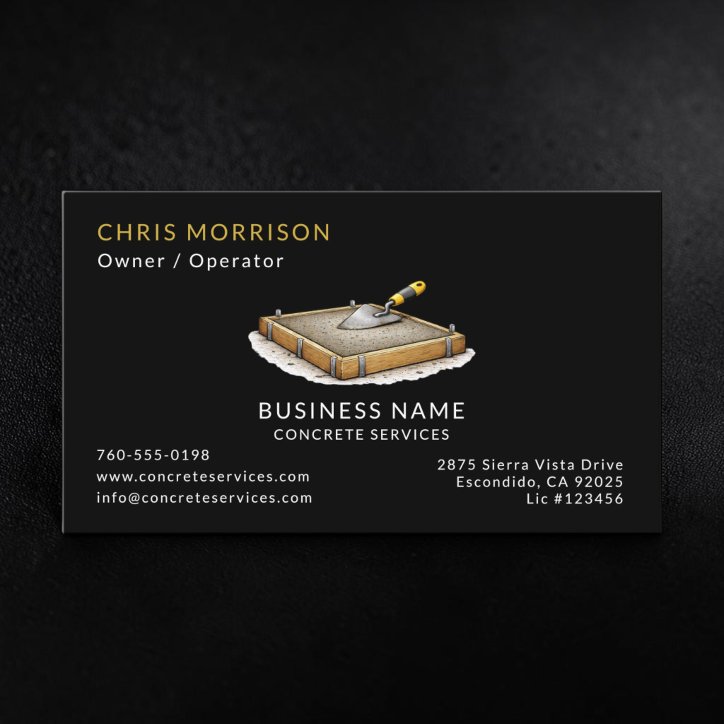 Concrete Services Business Card