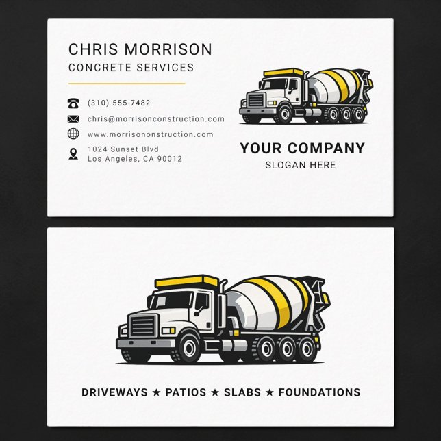 Concrete Services Business Card (Creator Uploaded)