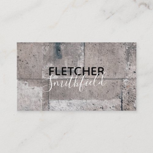 Concrete stone business card