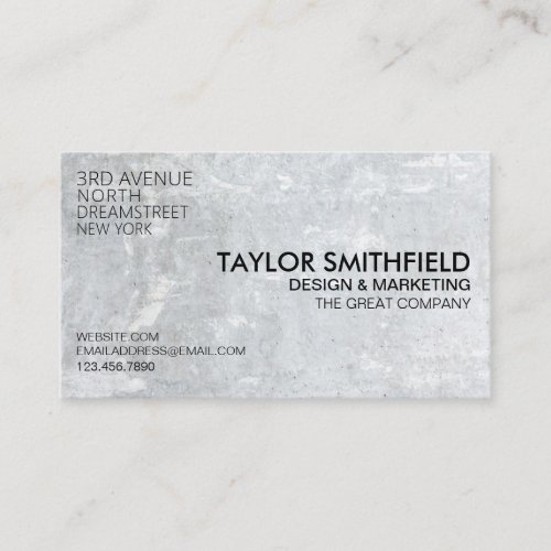 Concrete Stone Trendy Minimal Professional Business Card