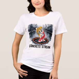 CONCRETE STREAM Koi Fish Tri-Blend Shirt
