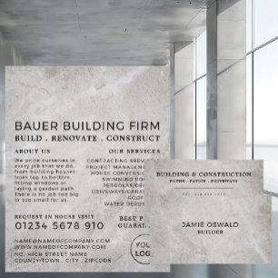 Concrete Surface, Building Firm, Builders Business Card