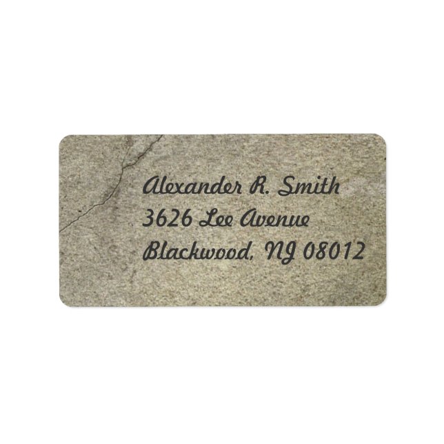 Concrete Texture Address Labels (Front)