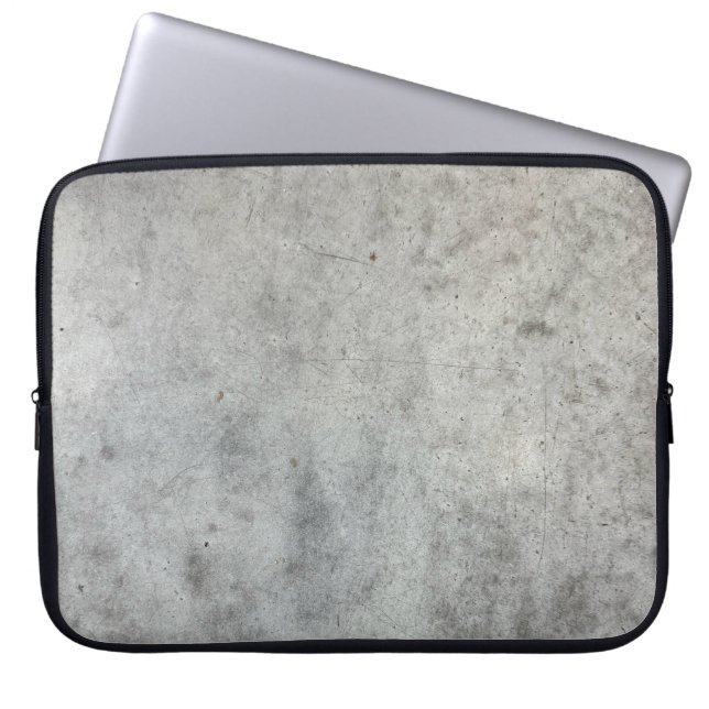 concrete texture cement pattern background minimal laptop sleeve (Front)
