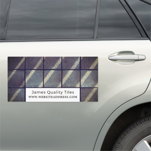 Concrete Tiles, Floorer, Tile Installer Car Magnet (In Situ)